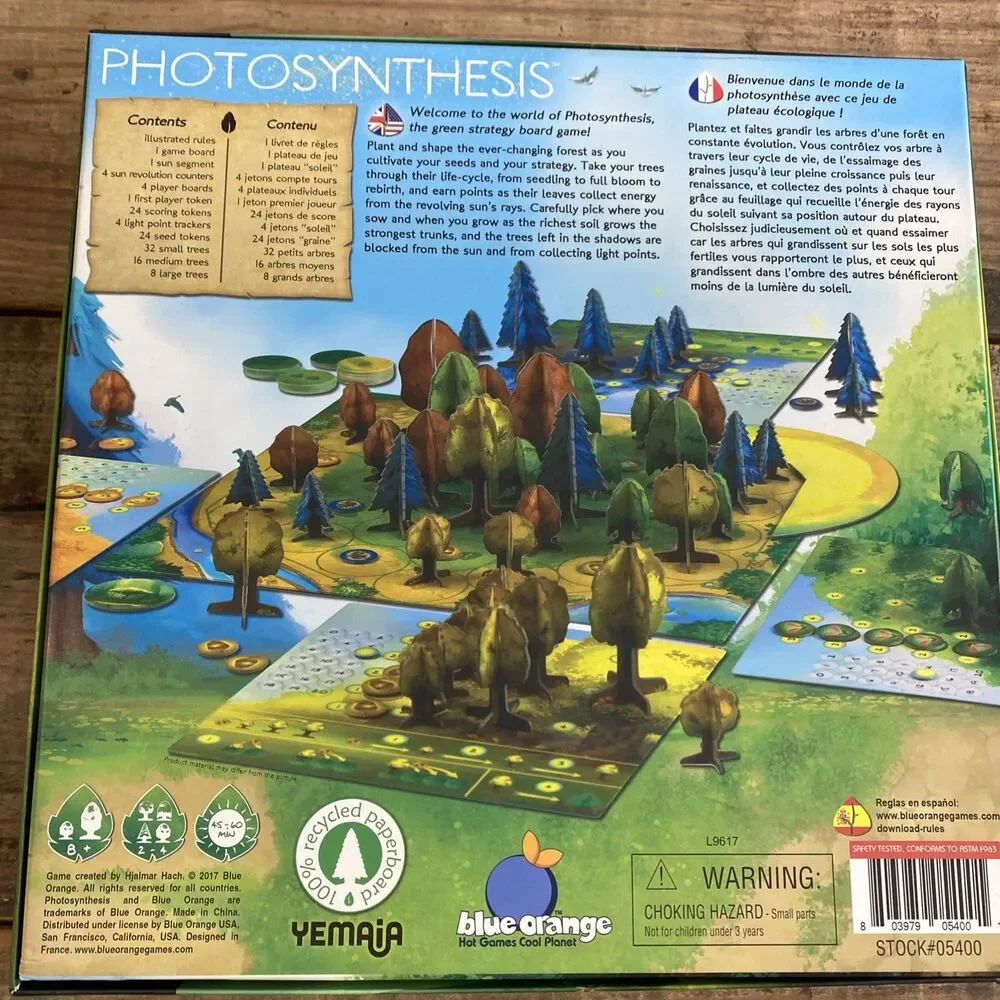 PHOTOSYNTHESIS Board Game by Blue Orange 100% Complete
